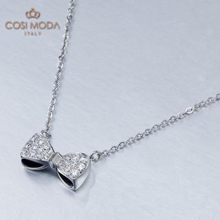 COSI MODA Steel Necklace with Cubic Zirconia One Size