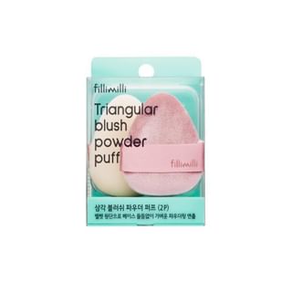 fillimilli - Triangular Blush Power Puff Set - Rouge-Puderquaste