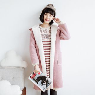 Forest Girl Shearling-Lined Hooded Coat