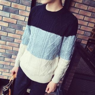 JUN.LEE Color-Block Sweater