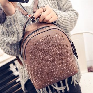 Nautilus Bags Faux Leather Studded Backpack