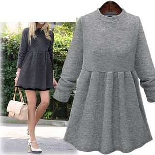 Coronini Pleated Long-Sleeve Dress