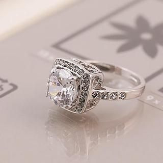 Love Generation Rhinestone Square Ring