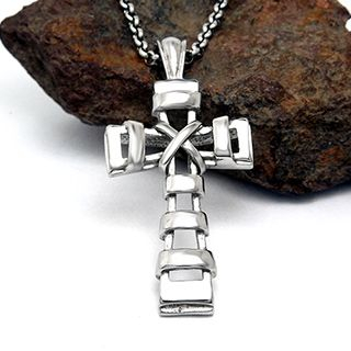 Andante Titanium Steel Cross Necklace