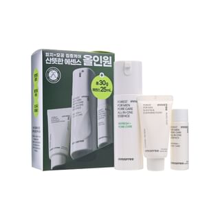 innisfree - Forest For Men All-In-One Essence Special Set - 3 Types Refresh + Pore Care