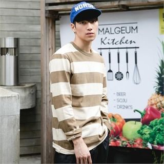 STYLEMAN Color-Block Striped T-Shirt