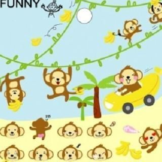 Full House Monkey Print Stickers