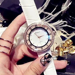 Nanazi Jewelry Rhinestone Strap Watch