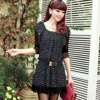 Orchid Bella Long-Sleeve Dotted Dress