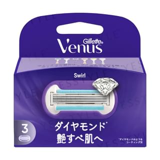 Gillette Japan - Venus Swirl Razor For Glossy Skin Body Blade 3 pcs Refill