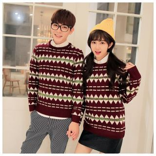 Simpair Argyle Couple Sweater