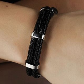Andante Genuine Leather Woven Bracelet