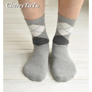 CherryTuTu Argyle Ankle Socks