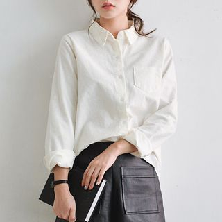 JUSTONE Pocket-Front Colored Cotton Shirt