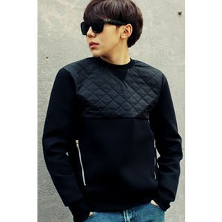 Ohkkage Quilted-Panel Neoprene T-Shirt