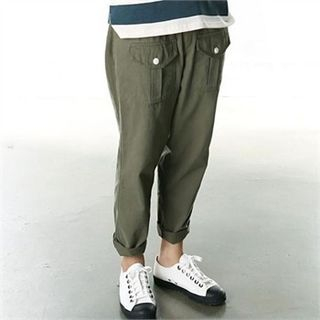 THE COVER Band-Waist Cargo-Pocket Pants