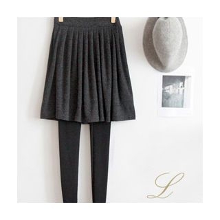 LEELIN Inset A-Line Skirt Leggings