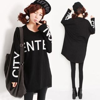 Fairy Essential Long-Sleeve Lettering Long T-Shirt