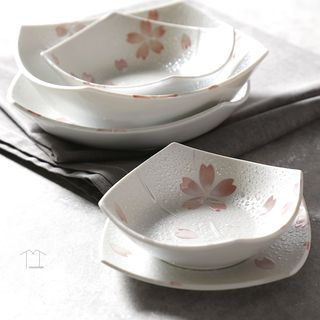 Artistique Flower Print Ceramic Bowl