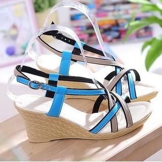 Smoothie Two Tone Slingback Wedges