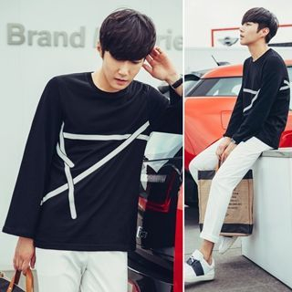 MRCYC Long-Sleeve Geometric-Print T-Shirt