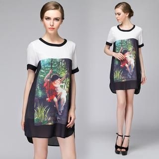 Joon Short-Sleeve Print Tunic