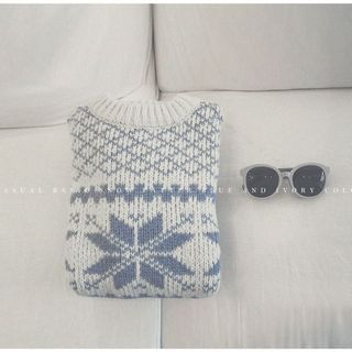 NANING9 Nordic Pattern Wool Blend Sweater