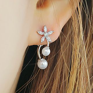 maxine Rhinestone Flower Earrings