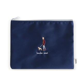 BABOSARANG Boy Embroidered Pouch Navy Blue - One Size