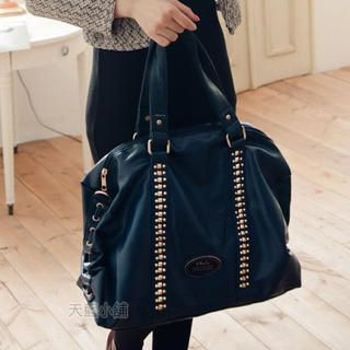 Stitched-Side Studded Tote
