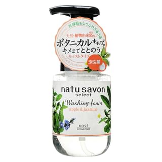 Kose - Natu Savon Select Washing Foam Apple & Jasmine 180ml