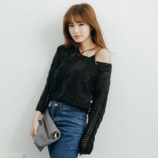 Tokyo Fashion Cut Out Knit Pullover