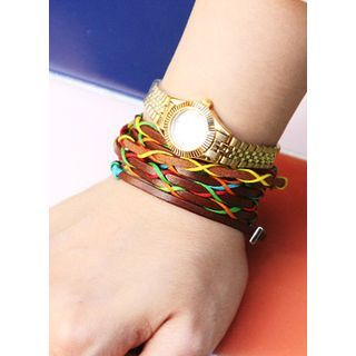 kitsch island Multi-Color Faux-Leather Bracelet