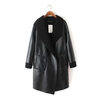 Chicsense Faux-Leather Coat