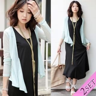 White Strapless Dress on Set 3 4 Sleeve Cardigan Frill Detail Strapless Dress 1022803223