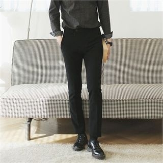 MITOSHOP Flap-Front Tapered Dress Pants