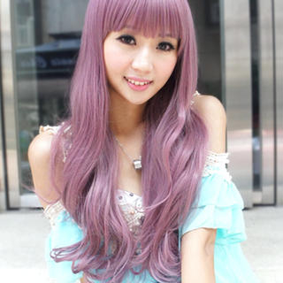 Clair Beauty Long Full Wig - Curly Taro Purple - One Size