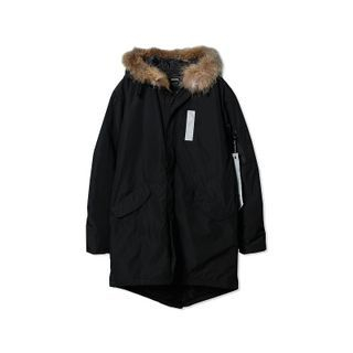 Kith&Kin Furry Hooded Long Jacket