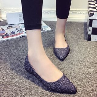 One100 Glitter Pointy Flats