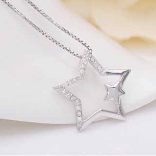 Zundiao Rhinestone Star Pendant