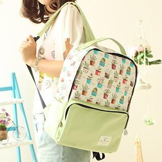 Canvas Love Print Canvas Backpack