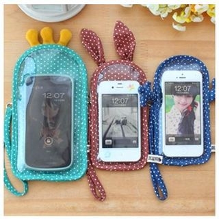 MissYou Dotted Transparent Mobile Pouch