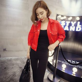 Clair Fashion 3/4-Sleeve Buttoned Jacket