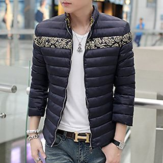 RUYA Patterned-Trim Puffer Jacket