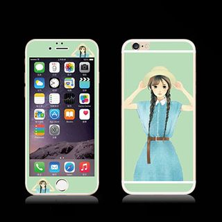 Kindtoy Cartoon Printed Tempered Glass Screen Protective Film - iPhone 6s / 6s Plus