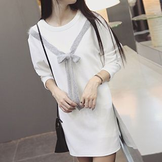 Hamoon Bow Accent Long-Sleeve Dress