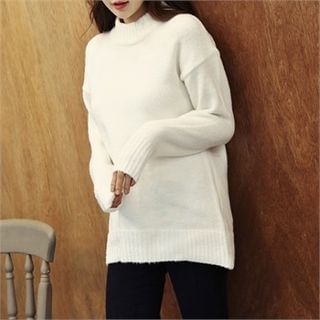 SARAH Crew-Neck Drop-Shoulder Sweater