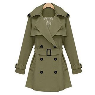 FURIFS Double-Breasted Trench Coat