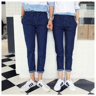 Simpair Couple Pinstriped Jeans