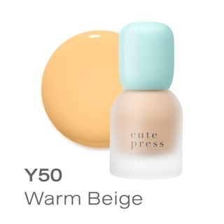 Cute Press - Hybrid Brightening Foundation Spf 50 Pa++++ Y50 Warm Beige